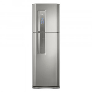 Geladeira Refrigerador Electrolux Duplex Df44s Frost Free Top Freezer 402 Litros Inox
